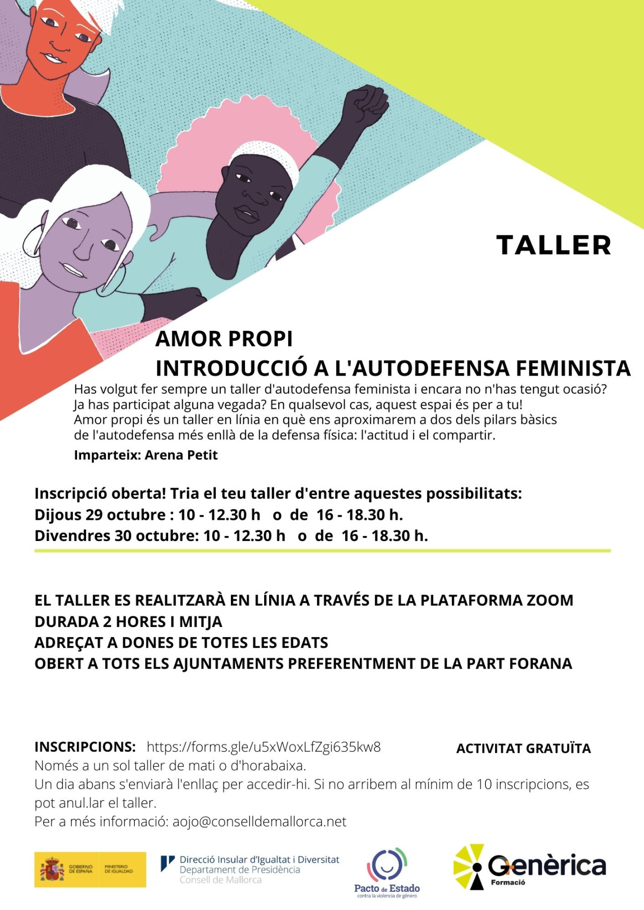 Taller en Línia: 'L'Autodefensa Feminista'