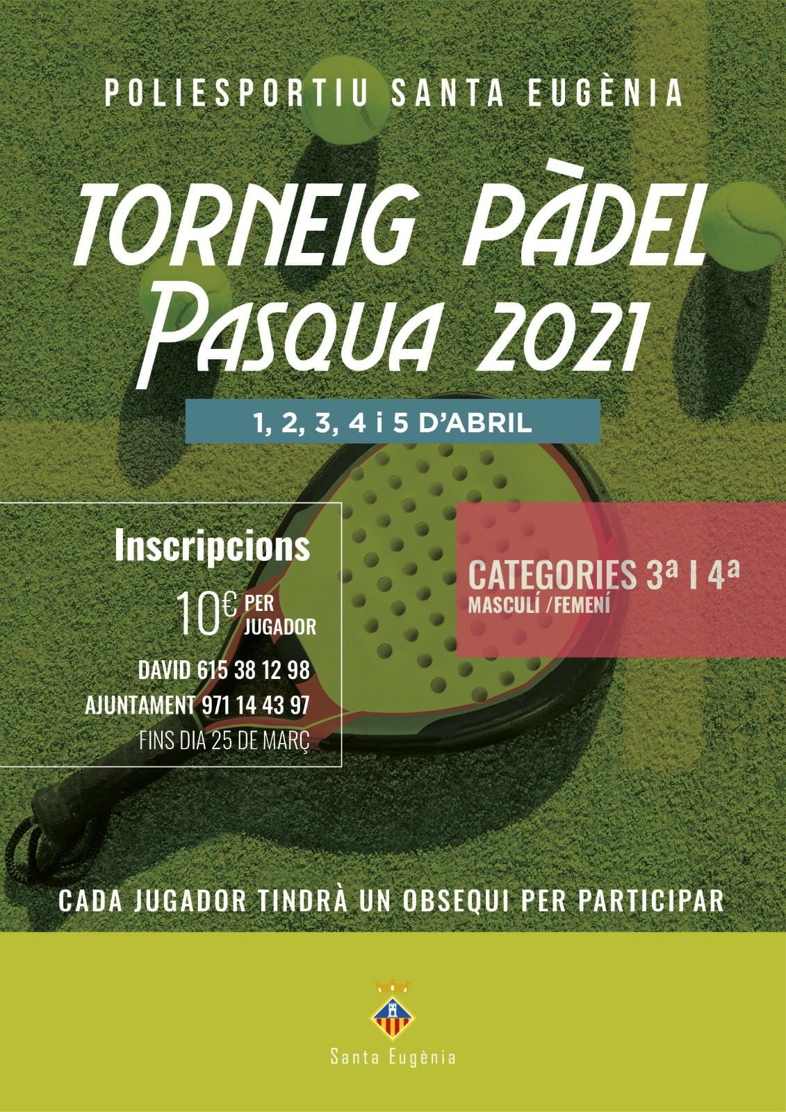 TORNEIG PÀDEL PASQUA 2021