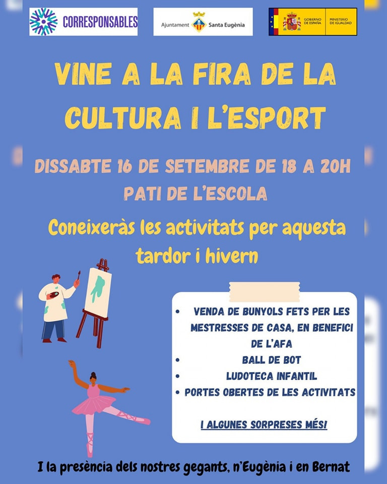 Vine a la Fira de la cultura i l'esport