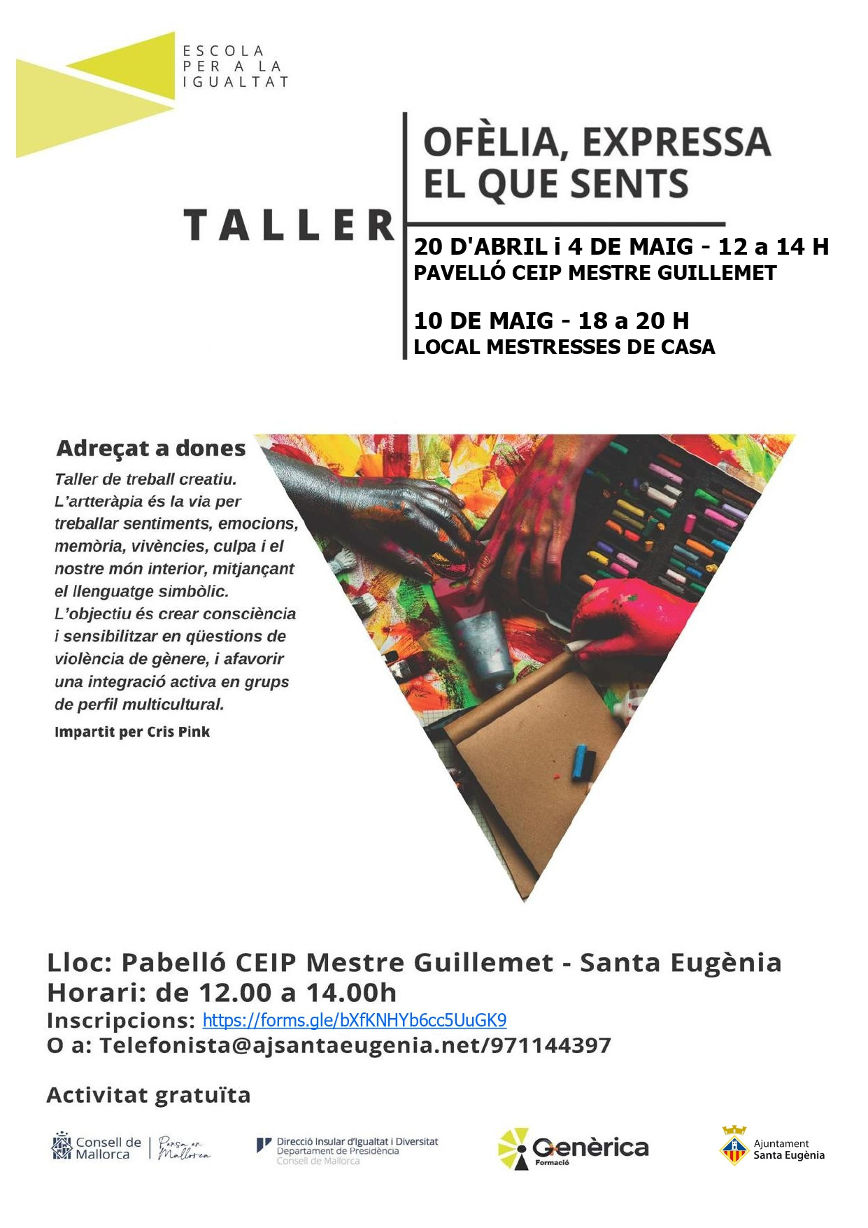 TALLER "OFÈLIA, EXPRESSA EL QUE SENTS"