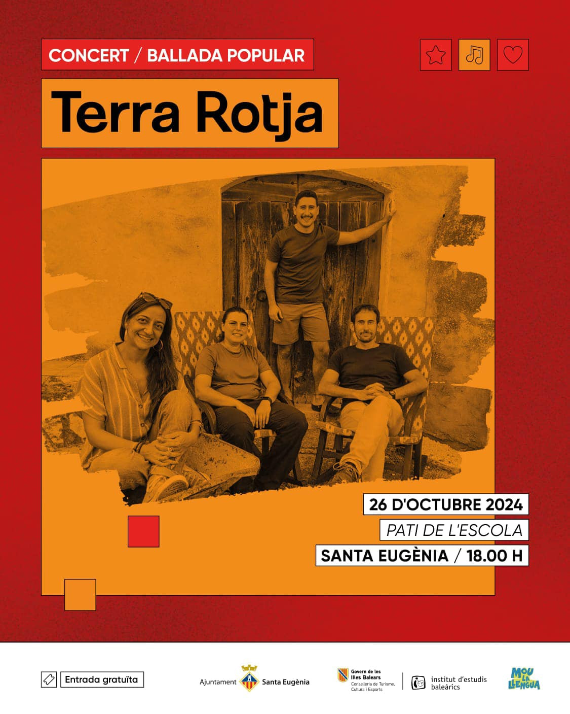 CONCERT I BALLADA POPULAR amb Terra Rotja