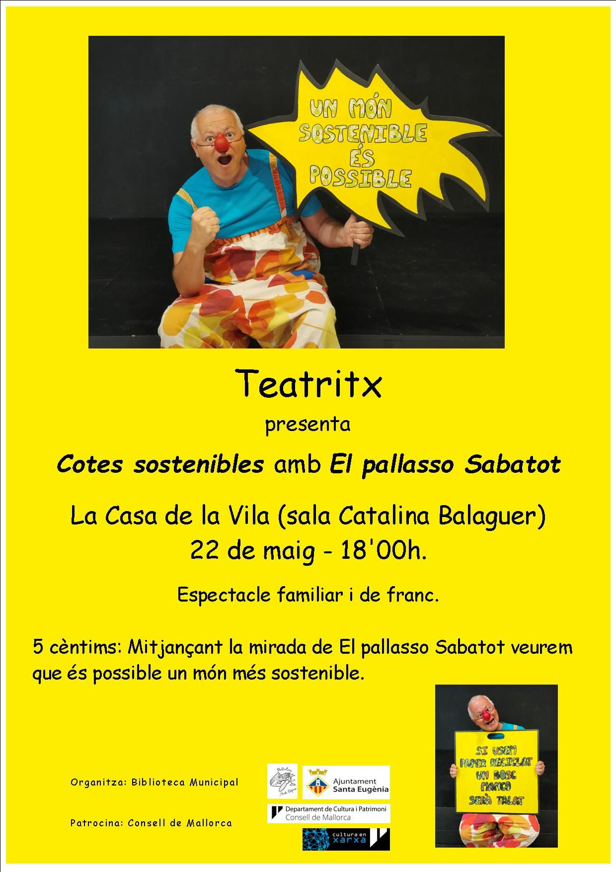Contes sostenibles amb el pallasso Sabatot